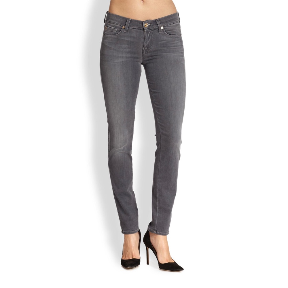 7 For All Mankind Women's Skinny Jeans in Gray